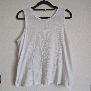 GAP Organic Cotton White Sleeveless Women's Top With Chic Tie Accent